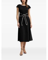 Joseph Ribkoff - Buckle-Detail Piped-Trim Midi Dress - Lyst