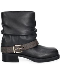 MICHAEL Michael Kors - Colby Leather And Signature Logo Ankle Boots - Lyst
