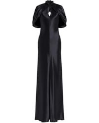 Alberta Ferretti - Tie-Fastening Maxi Dress - Lyst