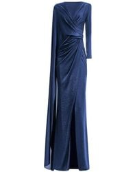 Gemy Maalouf - Draped Cape-Sleeve Maxi Dress - Lyst