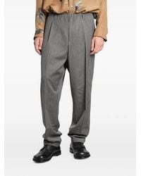 Magliano - Herringbone Pleated Trousers - Lyst