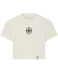 Palm Angels - Lions Herald Cropped T-Shirt - Lyst