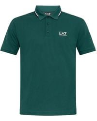 EA7 - Polo À Logo Imprimé - Lyst