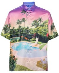 FAMILY FIRST - Pool-print Bowling Shirt - Lyst