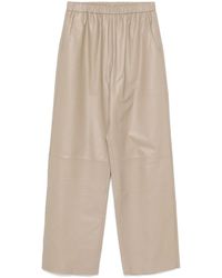 Simonetta Ravizza - Sheepskin Elasticated Tapered Trousers - Lyst