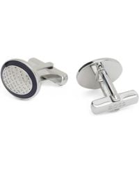 BOSS - Logo-Engraved Enamel Cufflinks - Lyst