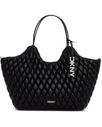 DKNY - Paula Quilted Logo-Tag Tote Bag - Lyst