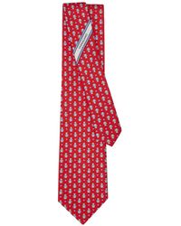 Ferragamo - Teddy-Print Silk Tie - Lyst