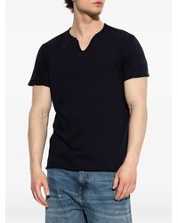Zadig & Voltaire - Monastir Button-Detail T-Shirt - Lyst