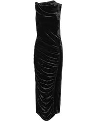 ROTATE BIRGER CHRISTENSEN - Velvet-Ruched Midi Dress - Lyst