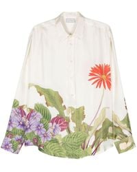 Pierre Louis Mascia - Floral-print Silk Shirt - Lyst