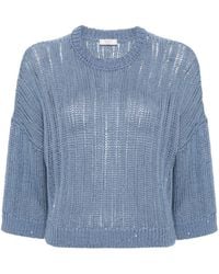 Peserico - Pullover mit Pailletten - Lyst