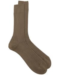 ZEGNA - Logo-Print Mid-Calf Socks - Lyst