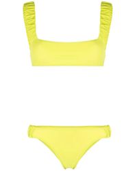 Sunnei - Logo-Print Ruched Bikini Set - Lyst