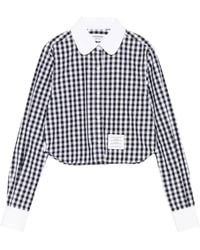 Thom Browne - Gingham Peter-Pan Collar Shirt - Lyst
