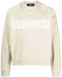 DSquared² - Logo-print Crew Neck Sweatshirt - Lyst