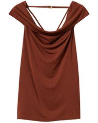 Twin Set - Draped-Neck Top - Lyst