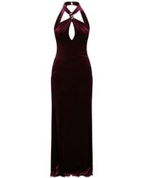 Nissa - Open-Back Velvet Maxi Dress - Lyst