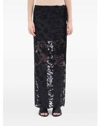 Ann Demeulemeester - Maxi-Rok Met Geborduurde Bloemen - Lyst
