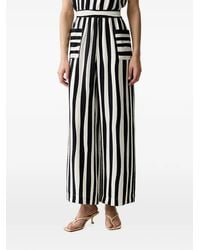 Benetton - Pantalon Ample À Rayures - Lyst