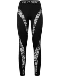 Philipp Plein - Legging Met Kant En Stras - Lyst