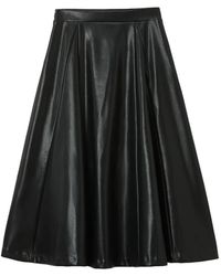 B+ AB - Midirock mit Falten - Lyst