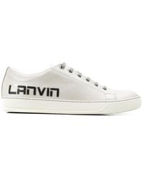 Lanvin - Logo Print Low-Top Sneakers - Lyst