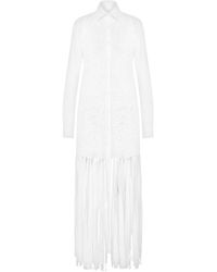 Moschino - Maxikleid Mit Fransen - Lyst