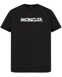 Moncler - Katoenen T-Shirt Met Logo - Lyst