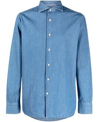 Tintoria Mattei 954 - Long-Sleeve Denim Shirt - Lyst