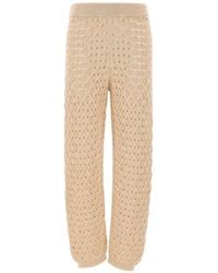 Kangra - Openwork Knit Trousers - Lyst