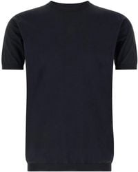 Riviera - Cuffed Round Neck T-Shirt - Lyst