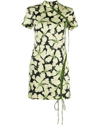 De La Vali - Trapeze Floral-print Mini Dress - Lyst