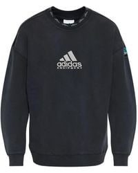 adidas - Logo-Patch Crew-Neck Sweatshirt - Lyst