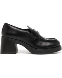Miu Miu - Mocassins En Cuir - Lyst