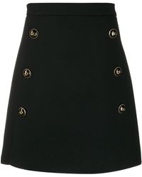 Dolce & Gabbana Minigonna con bottoni DG - Nero