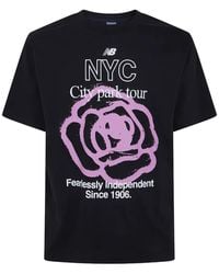 New Balance - Camiseta Nyc City Run De Algodón Con Motivo Gráfico - Lyst