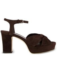 Jimmy Choo - Sandales Heloise En Daim À Plateforme - Lyst