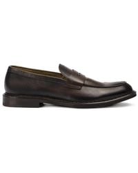 Doucal's - Penny Leather Loafers - Lyst