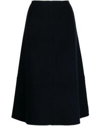 Yves Salomon - High-Waisted Knitted Midi Skirt - Lyst