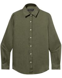 Brooks Brothers - Logo-Embroidered Linen Shirt - Lyst