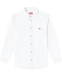 DIESEL - Chemise En Coton D-Simply À Logo Brodé - Lyst