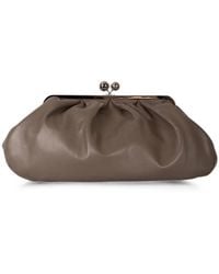 Weekend by Maxmara - Large Pasticcino Ruched Leather Clutch Bag - Lyst