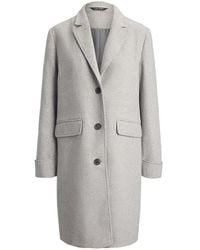 Ralph Lauren - Manteau À Motif Chevrons Et Revers Crantés - Lyst