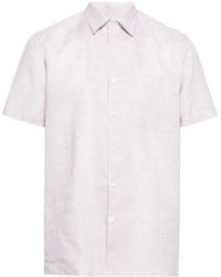 Canali - Leinenhemd Mit Klassischem Kragen - Lyst