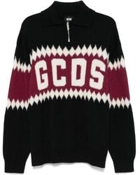 Gcds - Pullover mit Logo-Intarsie - Lyst
