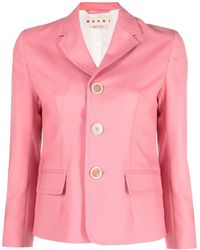 Marni - Logo-Patch Single Breasted Blazer - Lyst