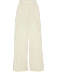 Brunello Cucinelli - Cropped-Hose Mit Weitem Bein - Lyst