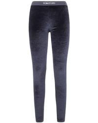 Tom Ford - Stretch Lustrous Velour Leggings - Lyst