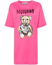 Moschino - T-Shirtkleid mit Teddy-Print - Lyst